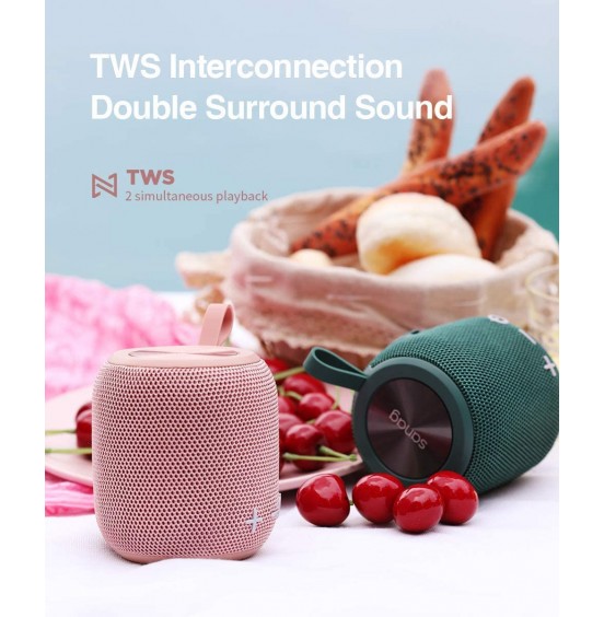 Portable Bluetooth Speaker,SANAG Mini Bluetooth 5.0 Dual Pairing Wireless Speaker, 360 HD Surround Sound &amp; Rich Stereo Bass,24H Playtime, IPX67 Waterproof for Travel, Outdoors, Home and Party