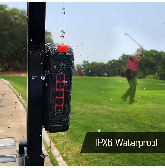 Pro Portable Magnetic Bluetooth Golf Speaker Wireless Waterproof IPX6/Shockproof - 3rd Generation Magnetic Golf Speakers for Golf Cart 20-Hour Playtime Golf Gifts (TWS &amp; SD Card Function)